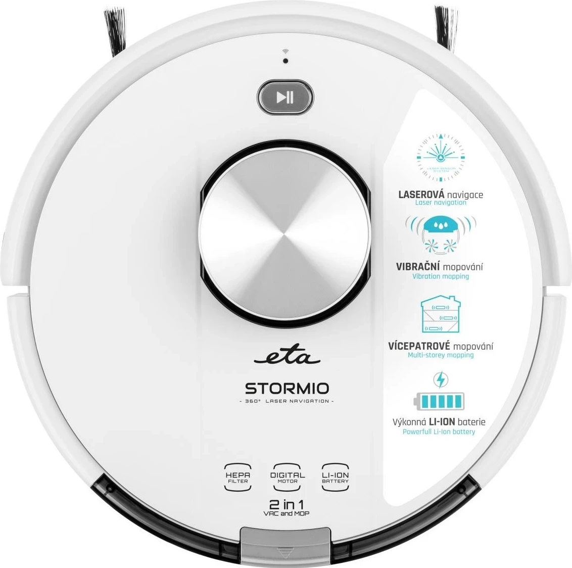 Pometalno-čistilni robot Stormio, ETA, bel