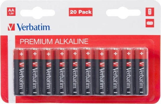 Alkalinske baterije AA Verbatim LR06, 1,5 V, 20 kosov