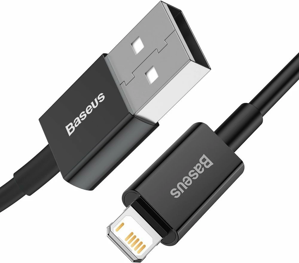 Kabel USB–Lightning, Baseus Superior CALYS-A01, 1 m, 2,4 A, črn