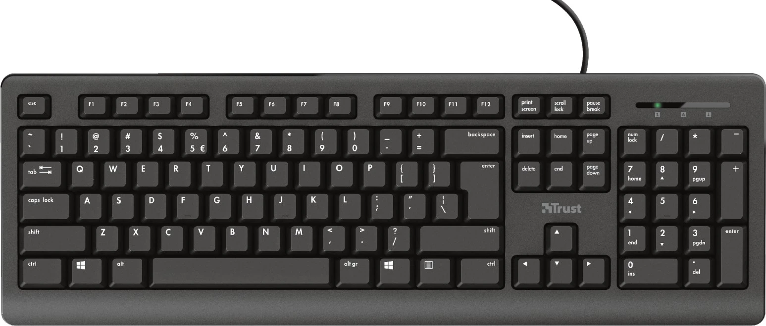 Tastatura Primo, USB, QWERTY US English, črna