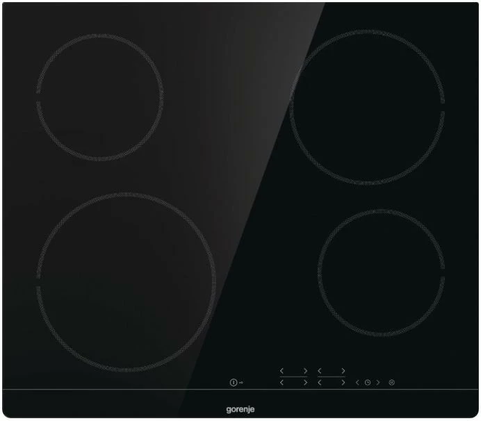Keramična kuhalna plošča, Gorenje ECT641BSC, 4 kuhališča, na dotik, črna