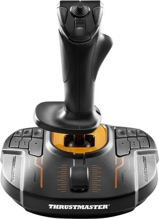 Gaming joystick Thrustmaster T.16000M FCS, USB z napajalnim kablom, 16 gumbov, 8-smerni hat, za PC, črno/oranžen