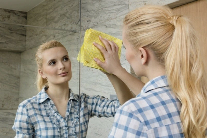 Krpa za okna Vileda Actifibre, rumena