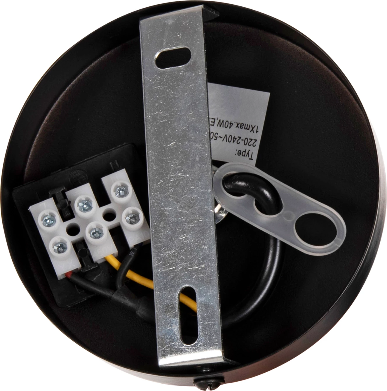 Stropna viseča svetilka HM4114 črna kovinska sferična kapa Φ23x122Hcm