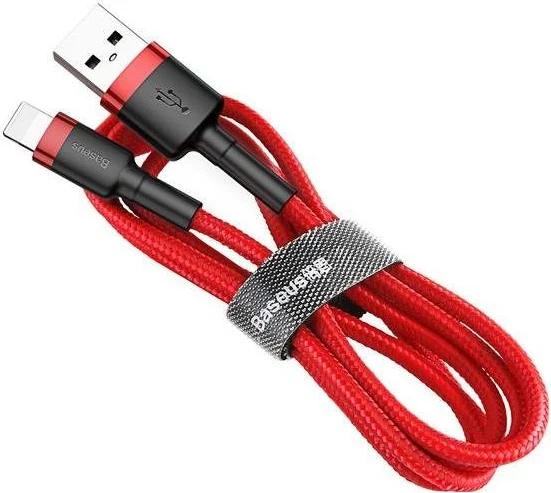 Kabel USB v Lightning Baseus Cafule, 2.4A, 0,5 m, rdeč