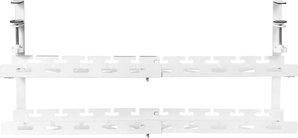 Organizator kablov pod mizo Maclean MC-102 W, 2 nivoja, jeklo, bel