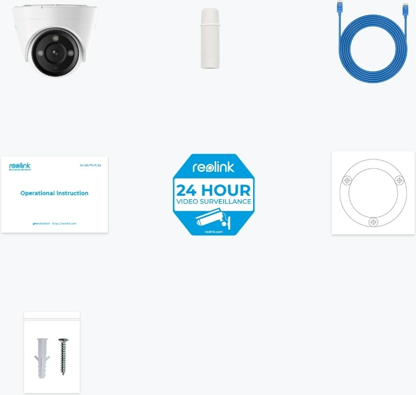 Varnostna kamera 4K, PoE, optični 3X zoom, zaznavanje ljudi/vozil/živali, barvni nočni vid, bela — Reolink P434