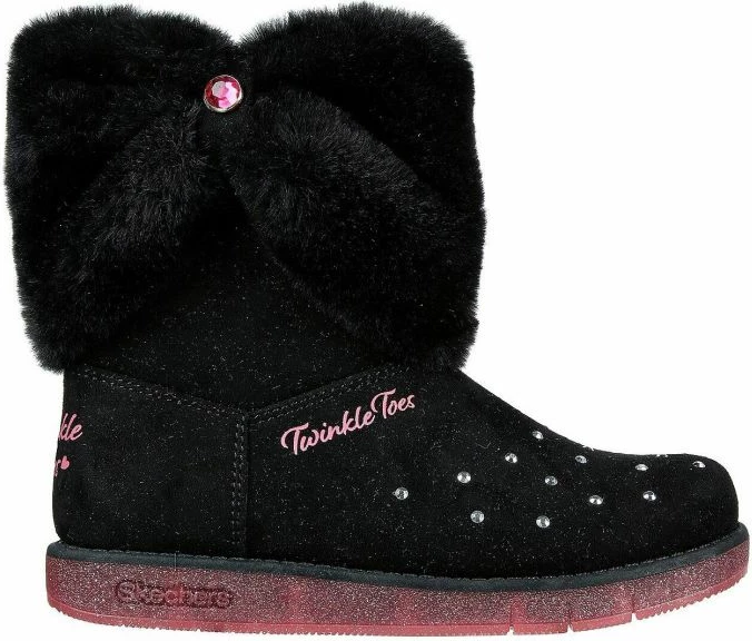 Topli zimskimi škornji za otroke Skechers, črni