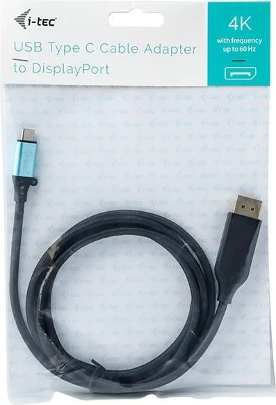 Kabel USB-C na DisplayPort i-tec, 4K Ultra HD, 150 cm, črn