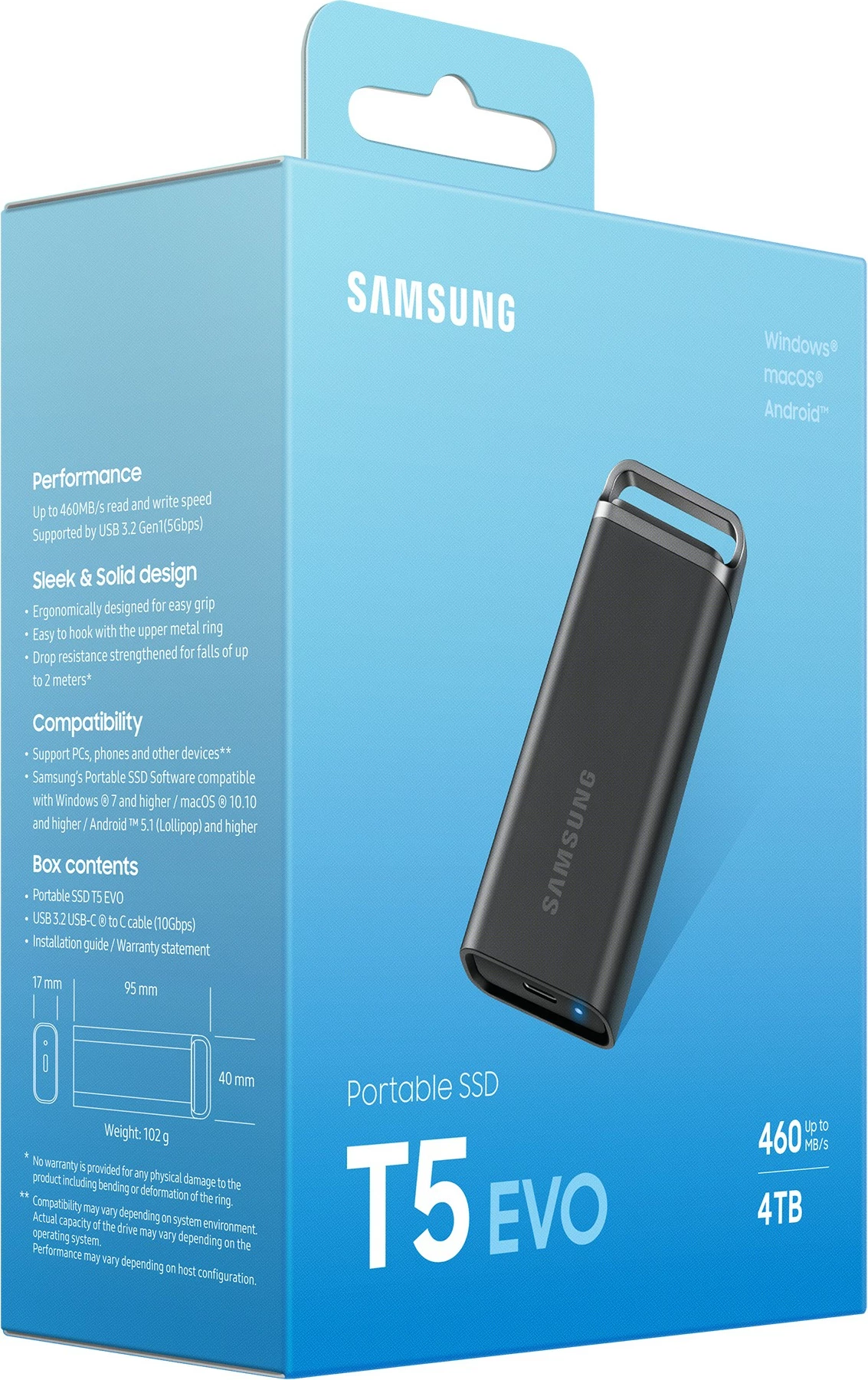 Zunanji SSD, 4 TB, USB 3.2 Gen 1, črn Samsung MU-PH4T0S Zunanji SSD, 4 TB, USB 3.2 Gen 1, črn Samsung MU-PH4T0S