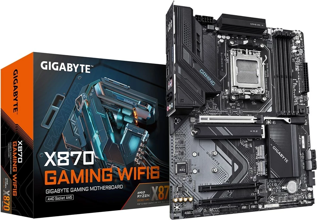 Matična plošča Gigabyte X870 GAMING WIFI6, Socket AM5, ATX, črna
