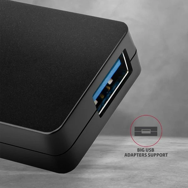 USB hub z 4 vrati, USB 3.2 Gen 1, kabel Type-C 14 cm, črn AXAGON HUE-G1C USB hub z 4 vrati, USB 3.2 Gen 1, kabel Type-C 14 cm, črn AXAGON HUE-G1C