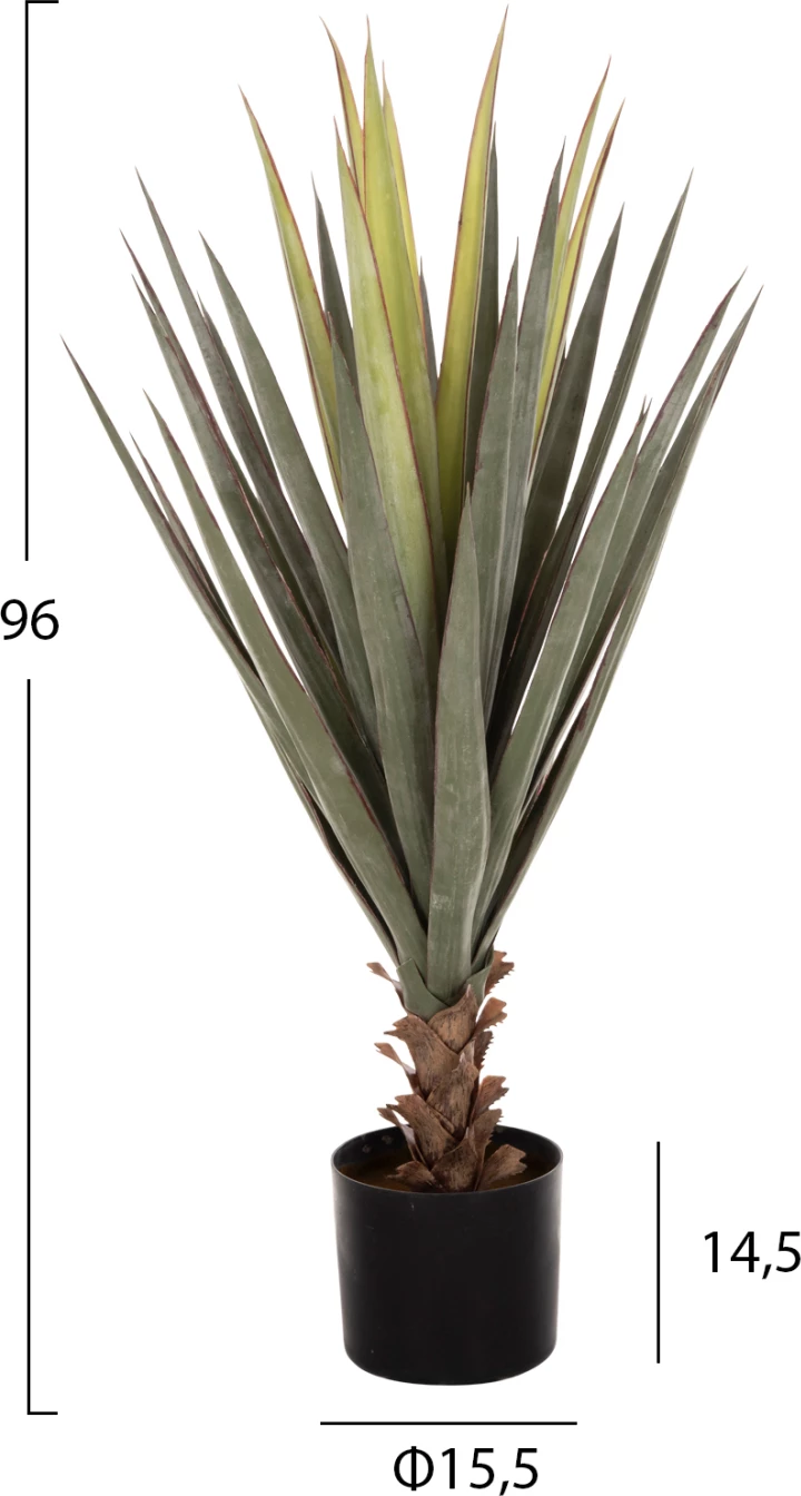 Dekorativna sintetična rastlina v loncu FH7986 sisal agava Φ15.5x14.5-96H cm