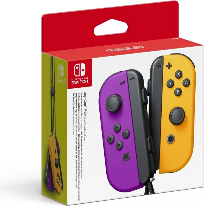 Brezžični gamepad za Nintendo Switch, Bluetooth, oranžen/vijoličen - Joy-Con