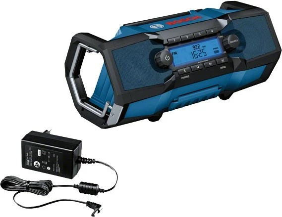 Prenosni radio z Bluetooth in FM, 18 V, črn/modro/srebrn Bosch GPB 18V-2 C Professional
