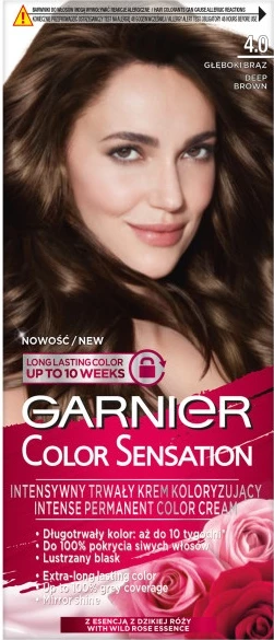 Barvna krema za lase Garnier Color Sensation 4.0 Deep Brown, za ženske, 1 kos