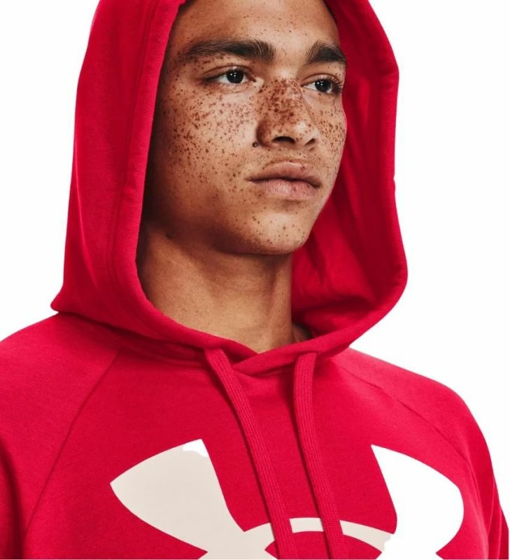 Duks brez kapuce Rival Fleece, rdeč — Under Armour za moške