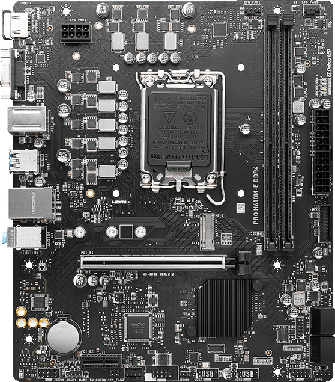 Matična plošča MSI PRO H610M-E DDR4, Intel, LGA 1700, 64 GB