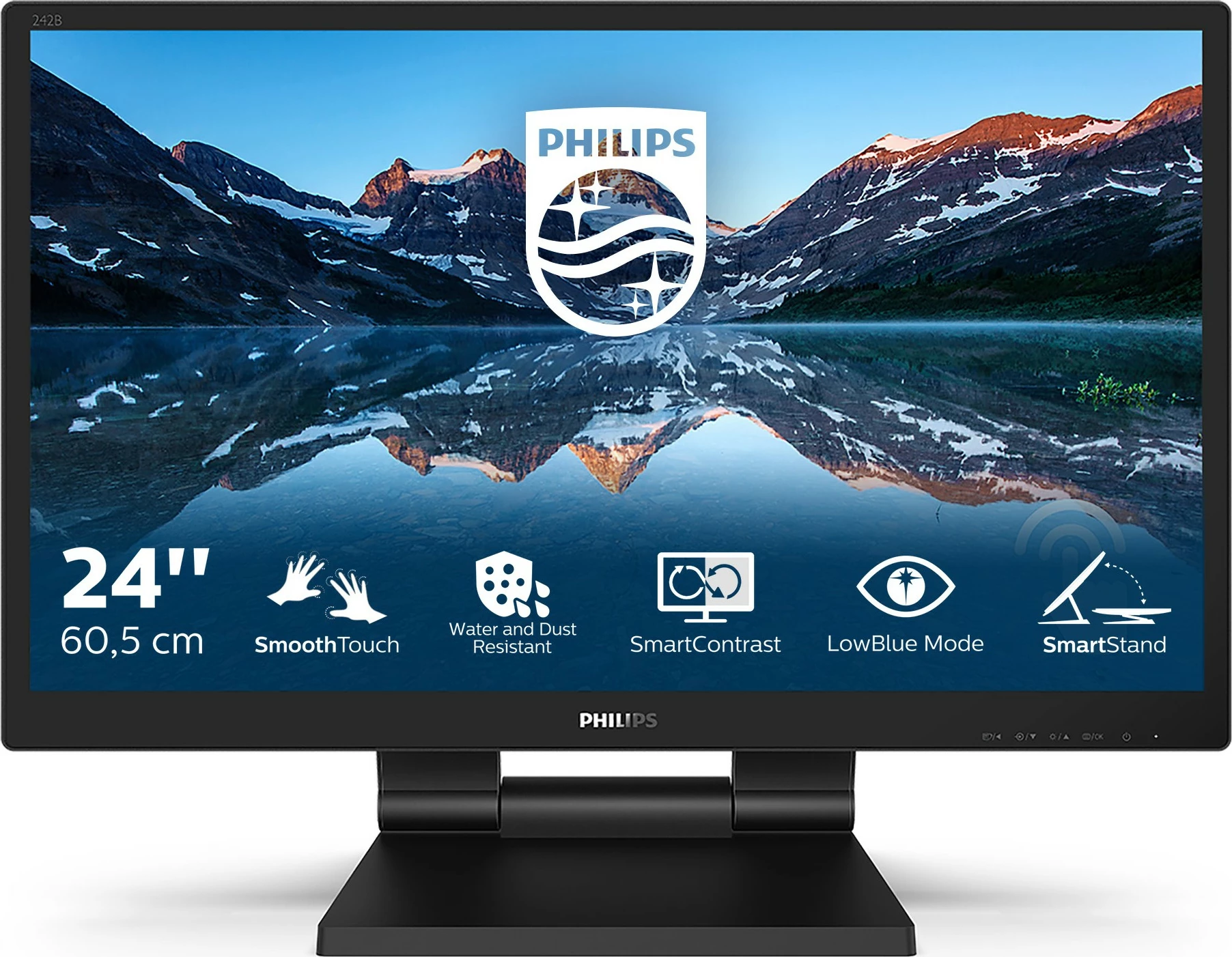 Dotikalen monitor 23,8 in Full HD, SmoothTouch, Philips 242B9T, črn Dotikalen monitor 23,8 in Full HD, SmoothTouch, Philips 242B9T, črn