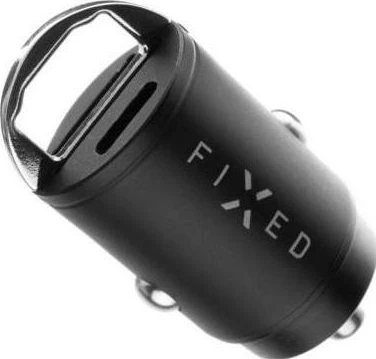 Avtomobilski polnilec Fixed USB-C/USB 30W, črn