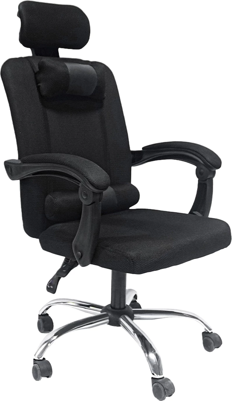 Pisarniški stol CRONER FH1196.01 črna mreža-črna kovinska osnova-najlonski okvir 58x50x120H cm