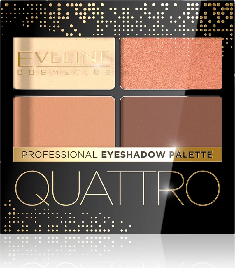 Paleta senčil Quattro Professional 01, Eveline Cosmetics, 4 barve