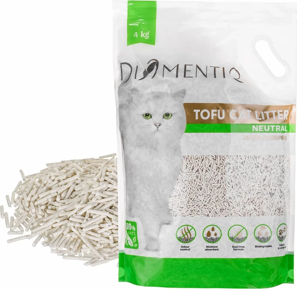 Ultra klumpajoča rastlinska mačja stelja, Diamentiq Neutral, 4 kg