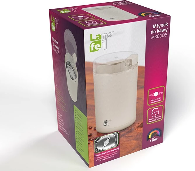 Mlinček za kavo Lafe MKB-005, 70 g, 150 W, slonokoščena
