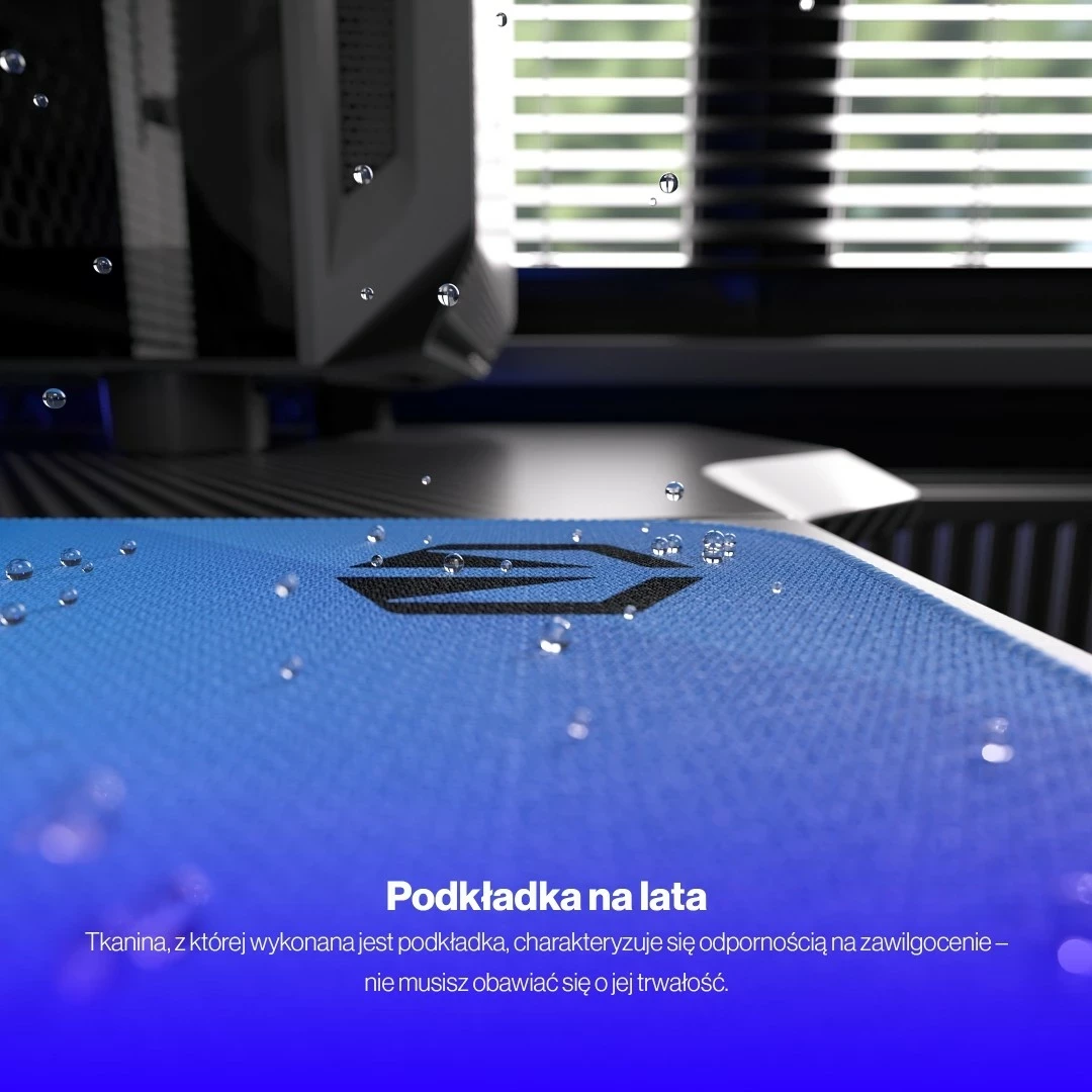 Podloga za miško Crystal Blue XL Endorfy, material, za igralce, modra