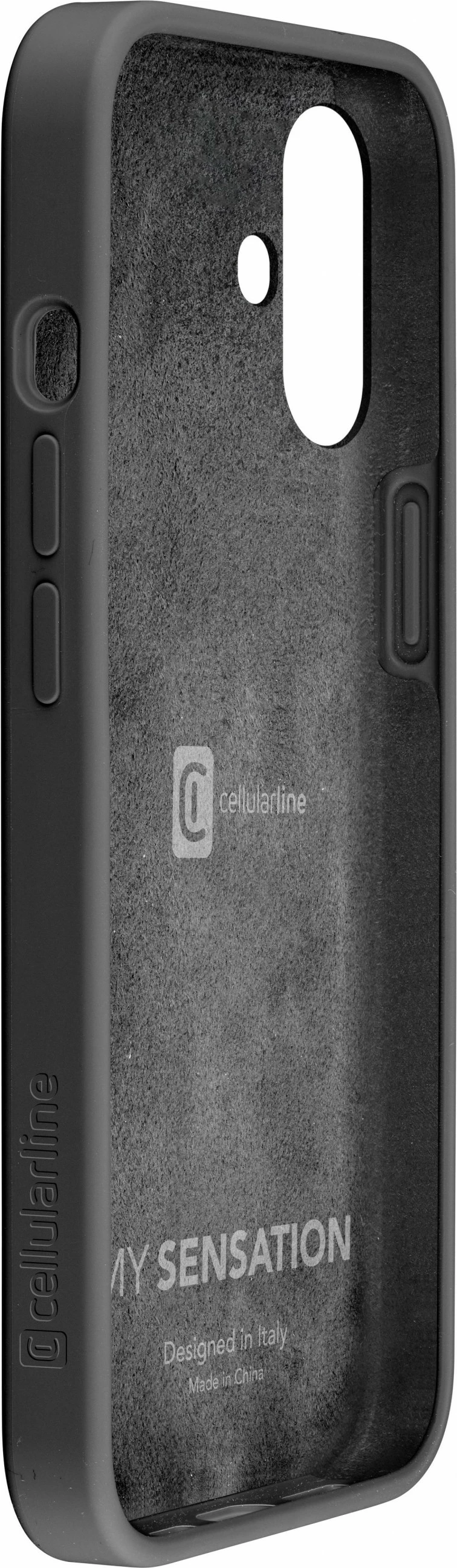 Ovitek Cellular Line Sensation za iPhone 16, MagSafe, črn