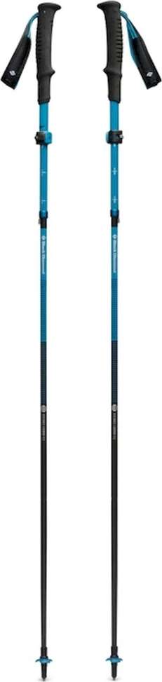 Pohodniška zložljiva palica Distance Carbon FLZ, Black Diamond, 125–140 cm, črna