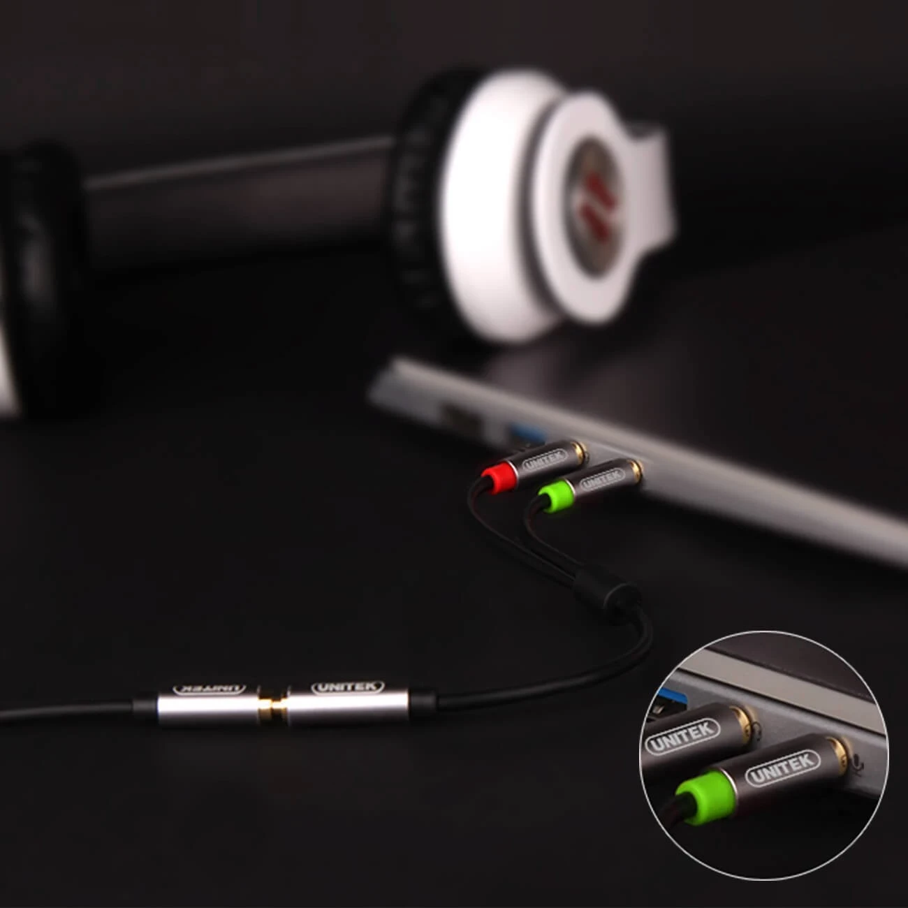 Razdelilni kabel miniJack Unitek, za vse