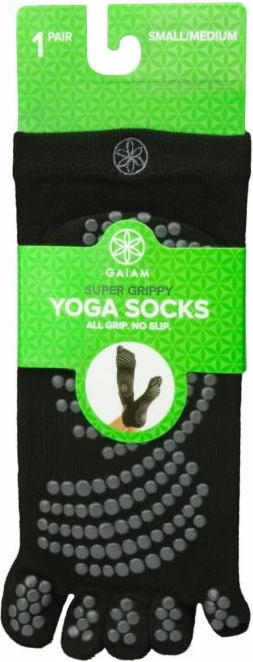 Nogavice proti zdrsu, črne GAIAM, S/M