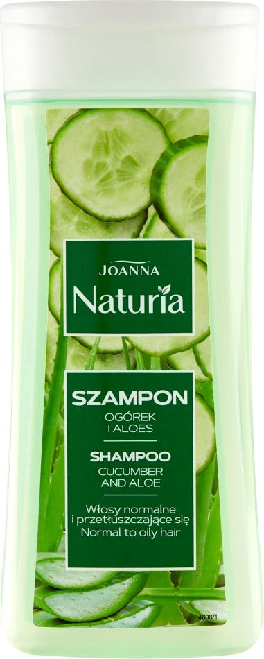 Šampon za ženske, za normalne in mastne lase Joanna Naturia, kumara in aloe, 200 ml