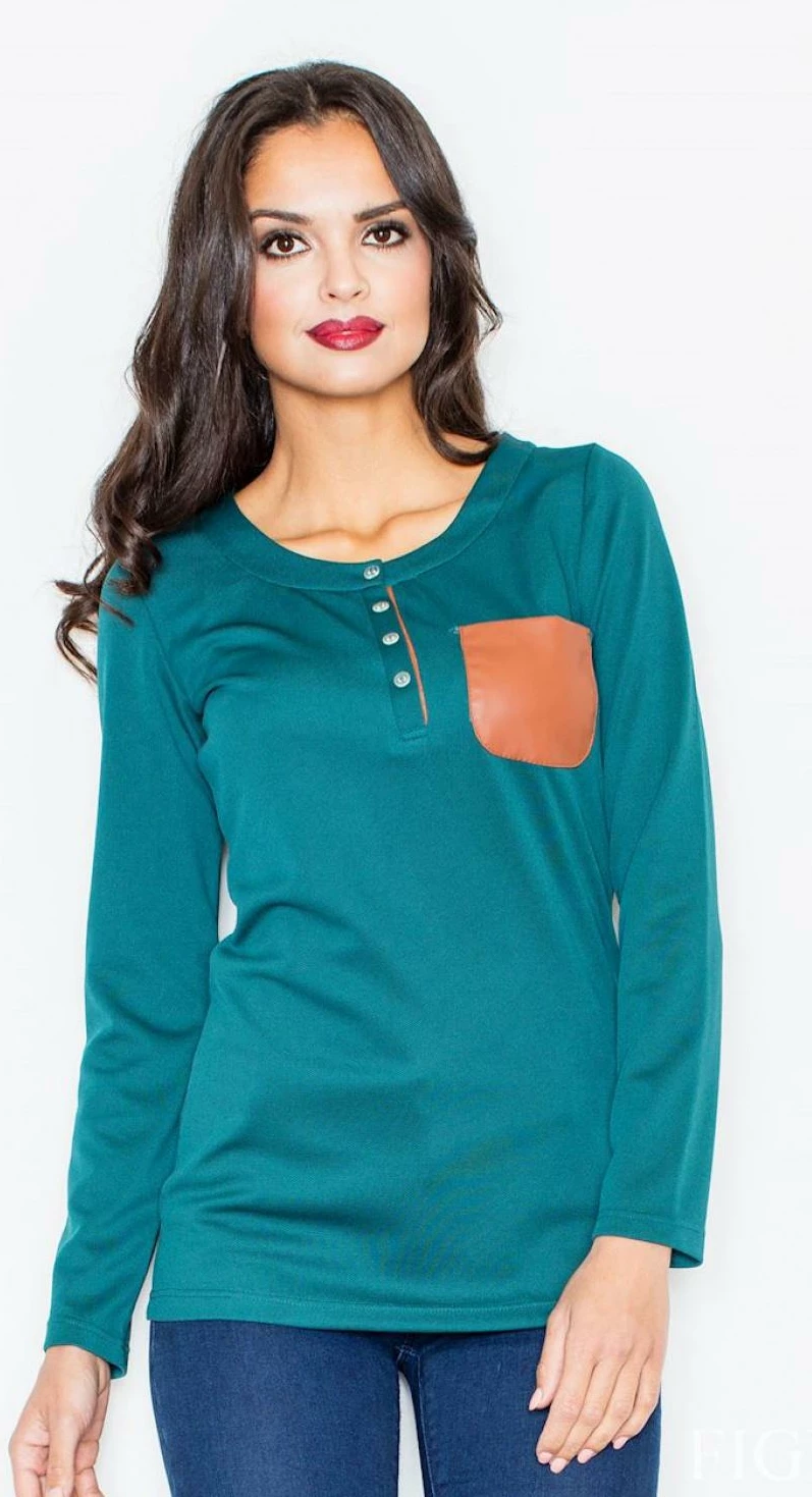 Bluza Figl 111737, zelena