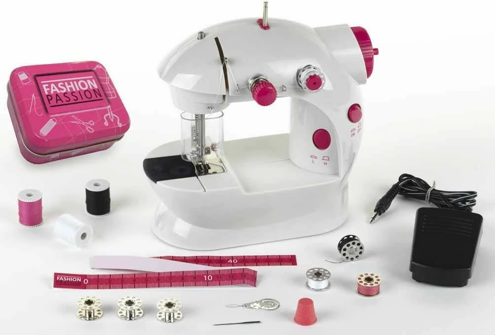 Igrača šivalni stroj za otroke, rožnat in bel, z dodatki Klein 7901