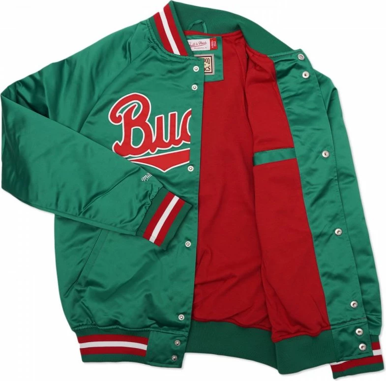Jakna za moške Mitchell & Ness, NBA Milwaukee Bucks, zelena