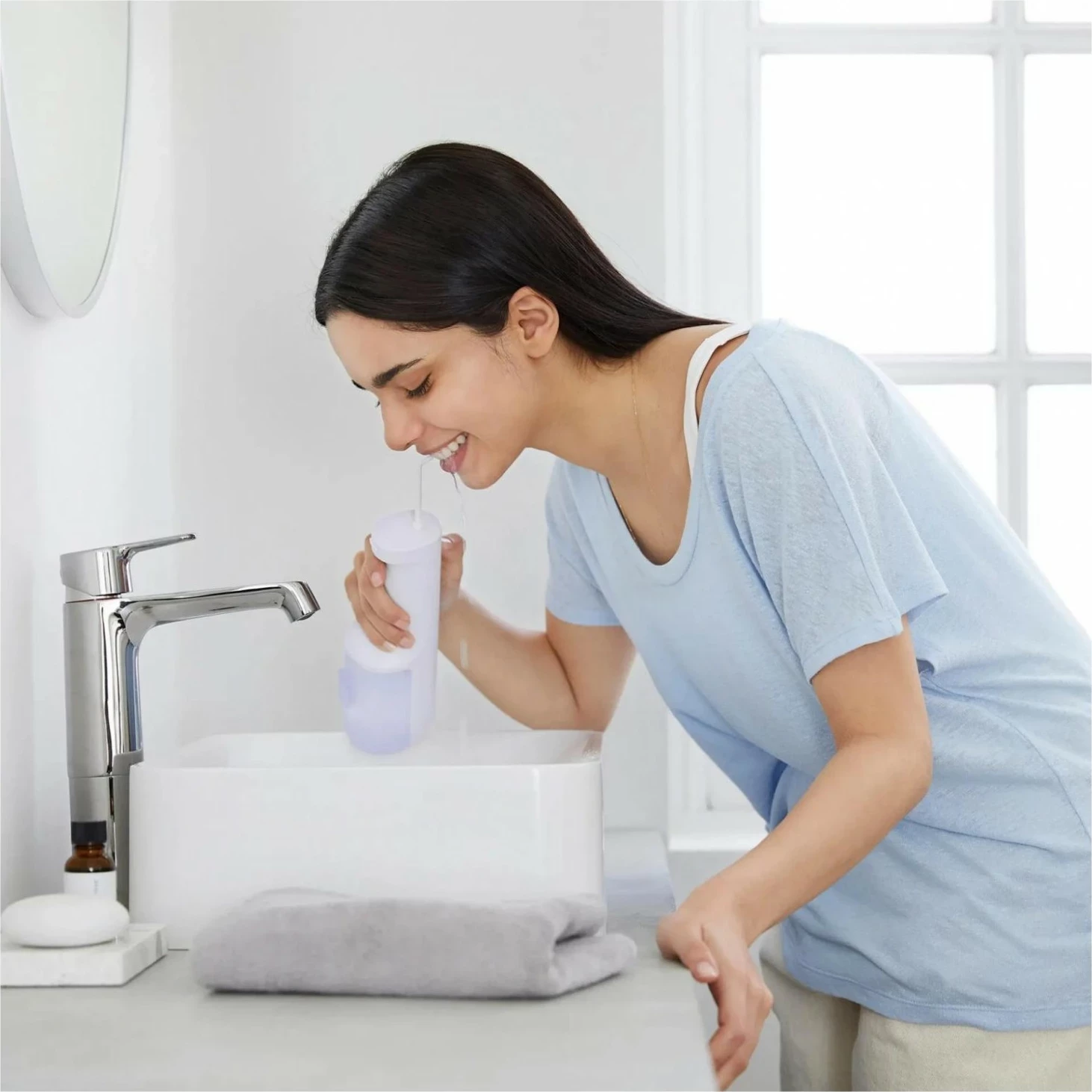 Irigator za zobe, Panasonic EW-DJ27-V3034, 200 ml, 5 stopenj, vijoličen