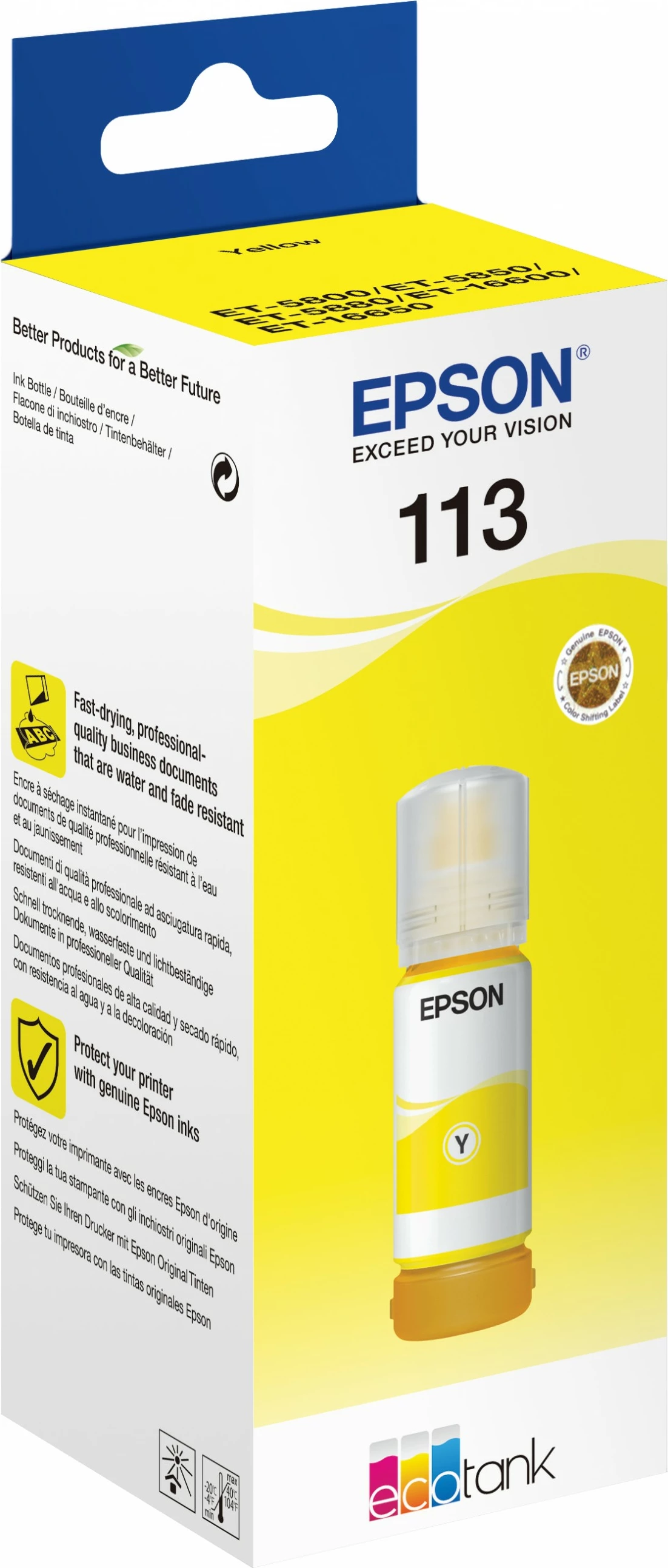 Rumena tinta EcoTank Epson 113, 70 ml