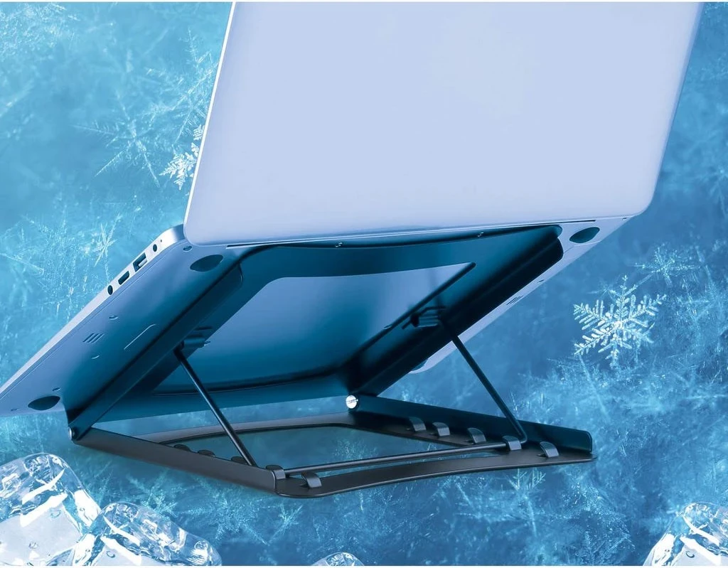 Stojalo za prenosnik 15,6", 5 položajev, črno - Manhattan