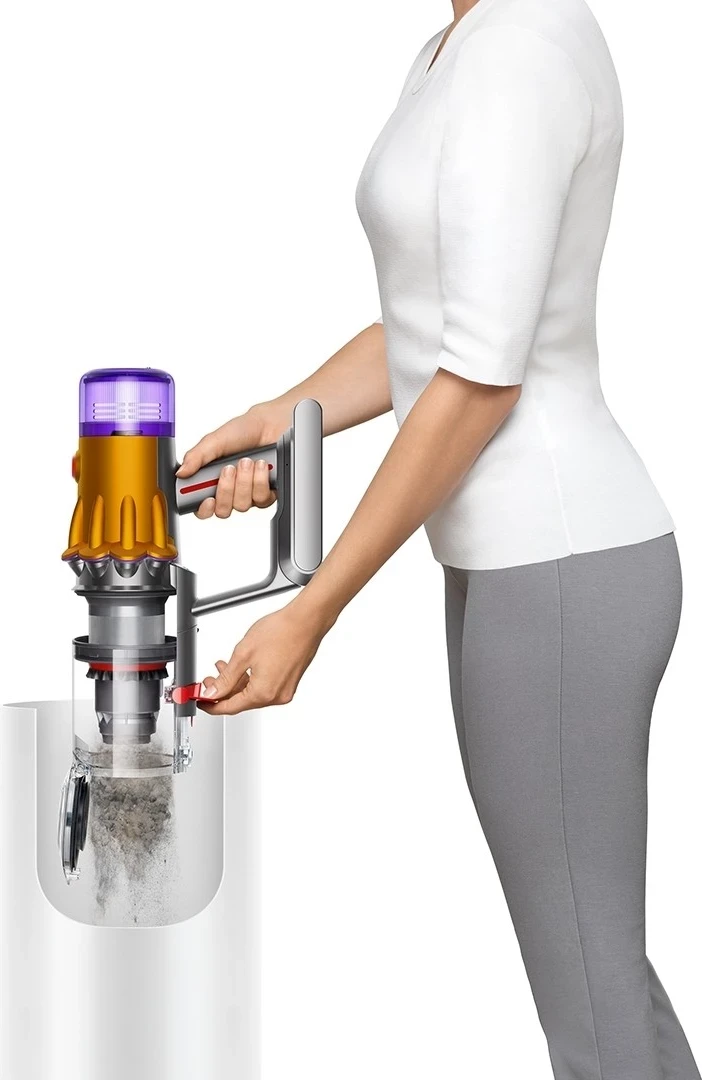 Vertikalni sesalnik Dyson V12 Detect Slim Absolute (2023), srebrn