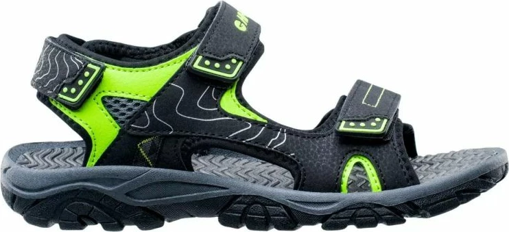 Sandali za fante Hi-Tec, črni in zeleni