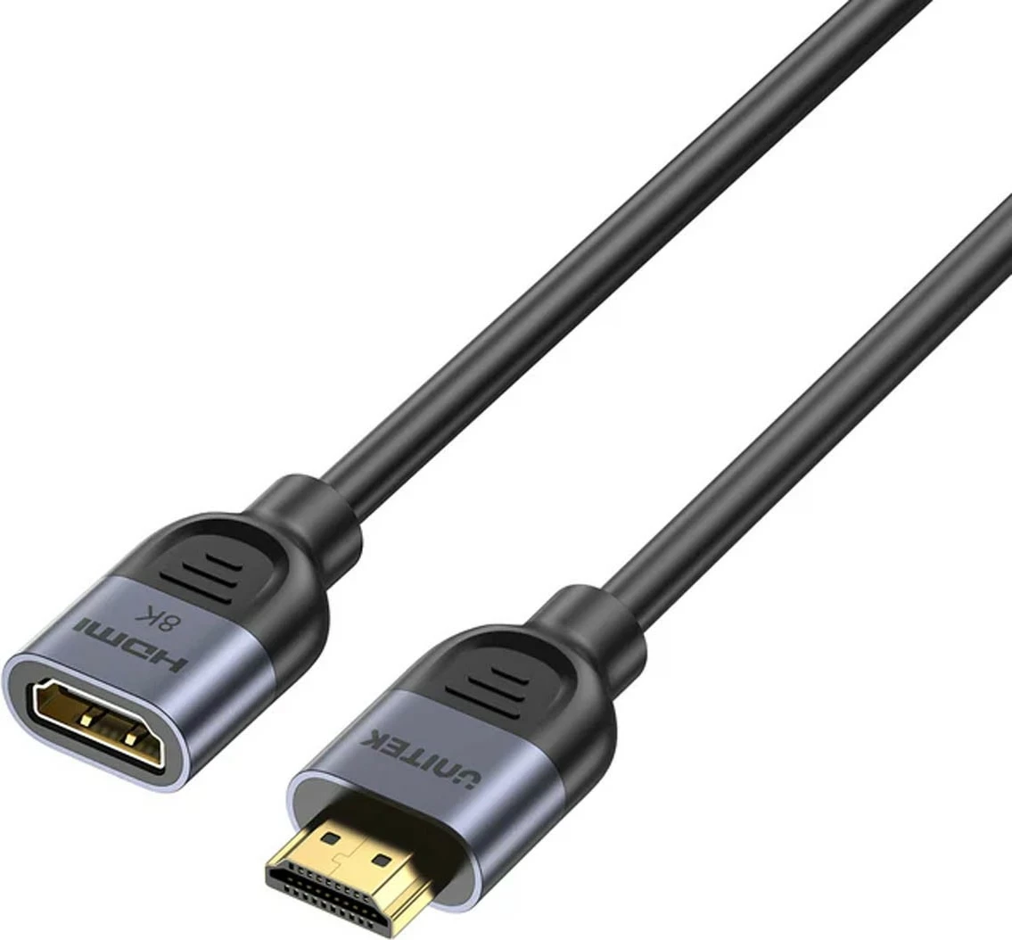 Zvočni/Video podaljšek HDMI Unitek 2.1, 8K 3 m, srebrno-črn
