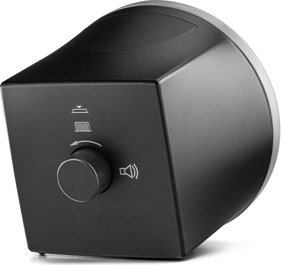 Analogni budilka z radijskim upravljanjem Braun BC07SB-DCF, črno-srebrna