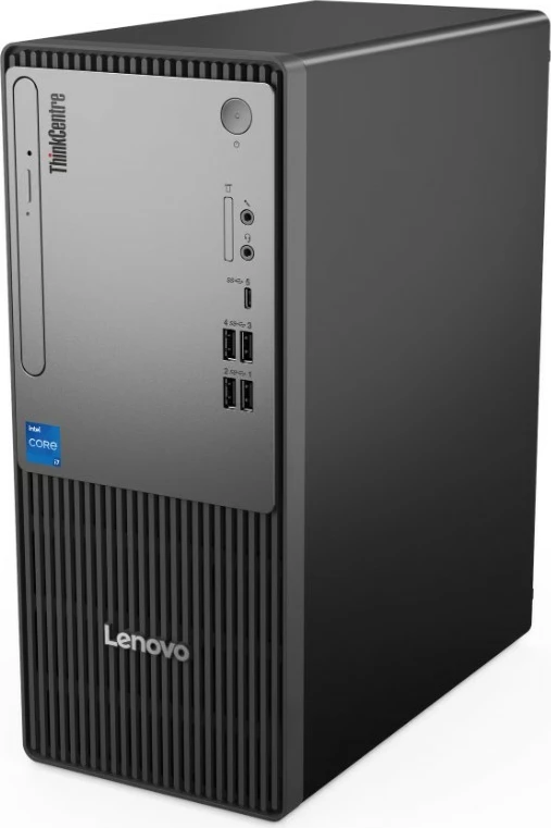 Namizni računalnik Lenovo ThinkCentre neo 50t Gen 5 i3-14100, 8 GB RAM, 256 GB SSD, Windows 11 Pro, črn, z miško in tipkovnico