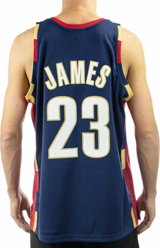 Basketball dres Mitchell & Ness, Cleveland Cavaliers, LeBron James, temno moder