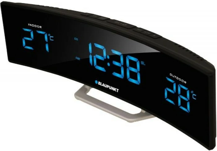 Alarmna ura z radijem FM Blaupunkt CR12BK, merilec temperature, črna
