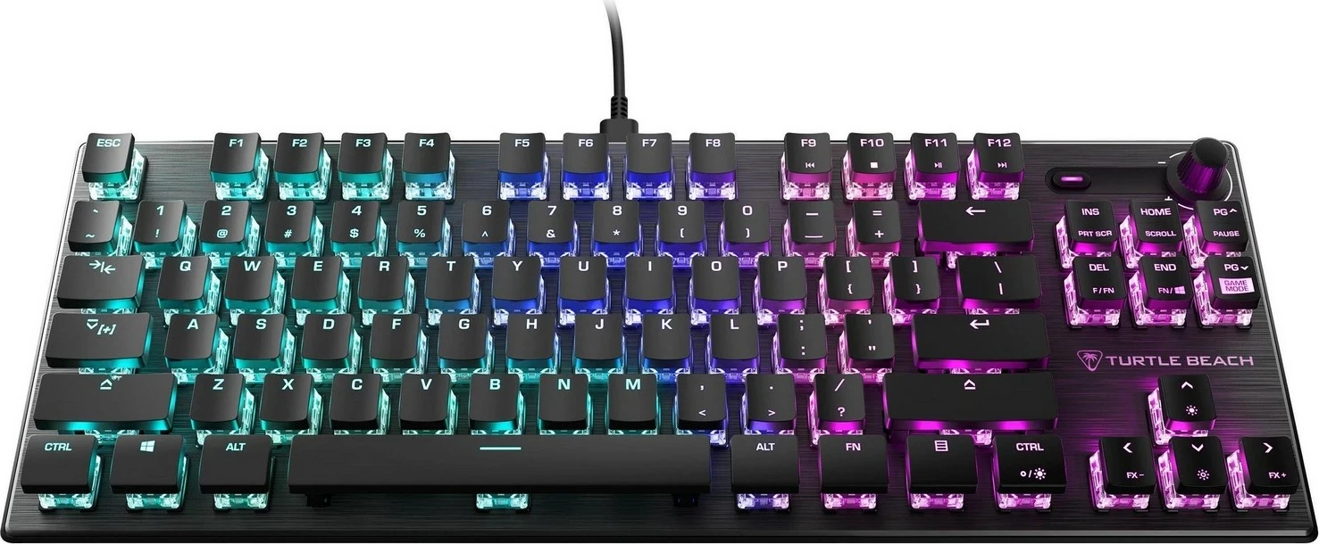 Mehanikalna igralna tipkovnica Vulcan TKL AIMO, Turtle Beach, RGB, linearna, US, črna