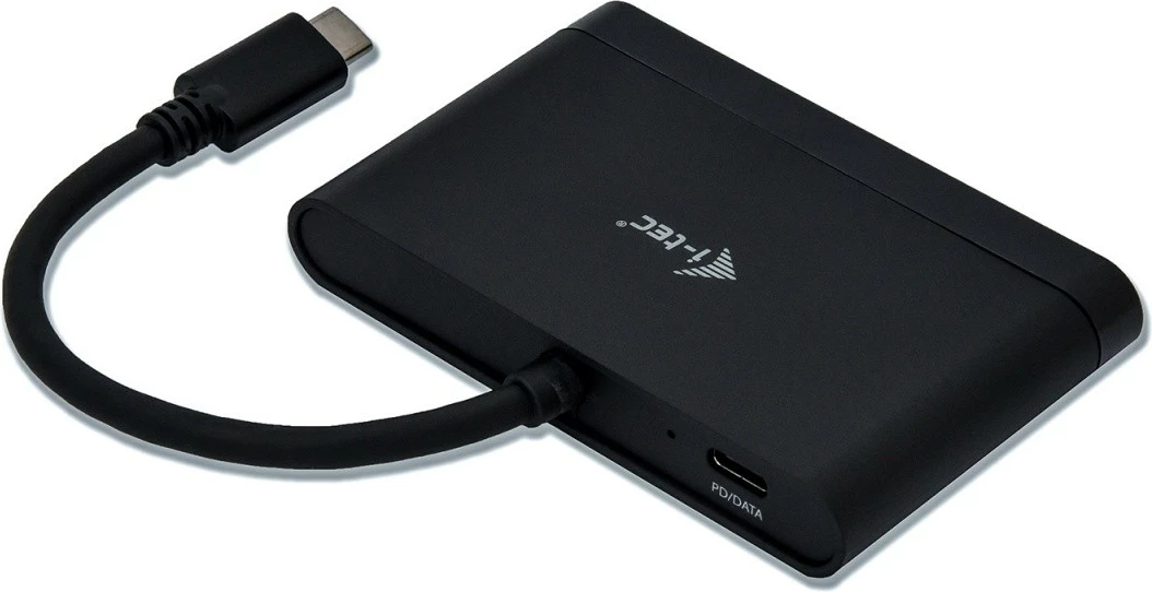 Adapter USB-C z HDMI, 2x USB 3.0, Power Delivery, črn, i-tec C31DTPDHDMI