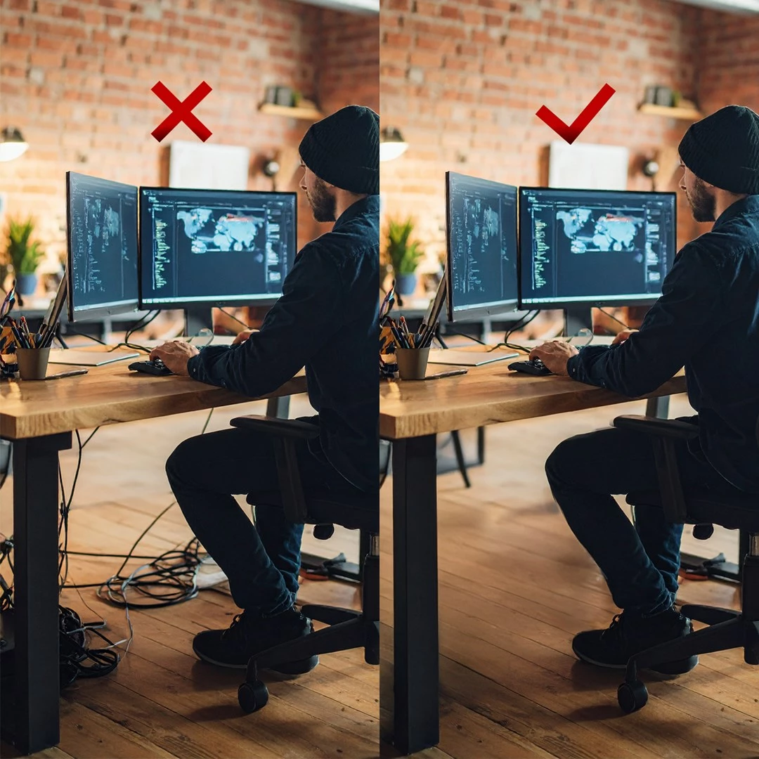 Organizator kablov pod pisalno mizo Maclean MC-107 B, jeklo, črn